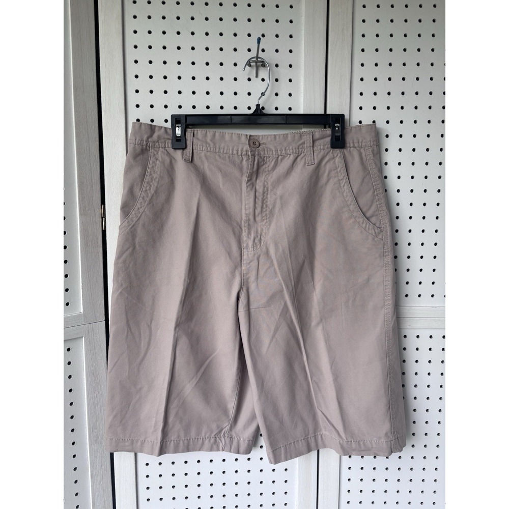 Airwalk Men's 34 Chino‎ Shorts Cotton Beige Bermuda 11" Inseam